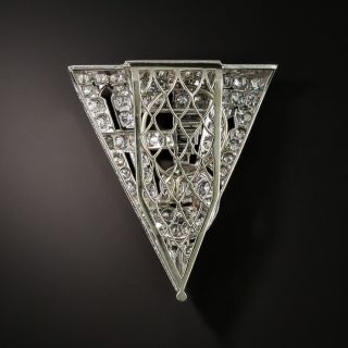 Art Deco Platinum Diamond Clip