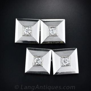 Art Deco Platinum Diamond Cufflinks