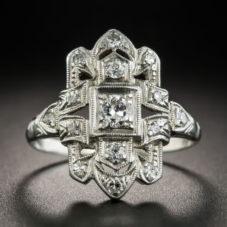 Art Deco Platinum Diamond Dinner Ring