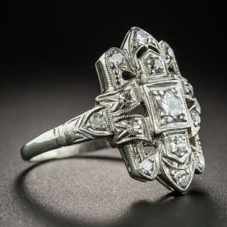 Art Deco Platinum Diamond Dinner Ring