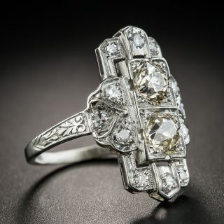 Art Deco Platinum Diamond Dinner Ring