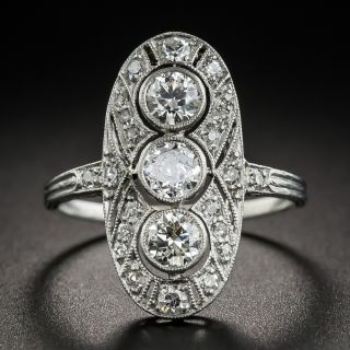 Art Deco Platinum Diamond Dinner Ring
