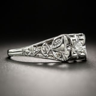 Art Deco Platinum Diamond Engagement Ring