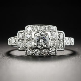 Art Deco Platinum Diamond Engagement Ring