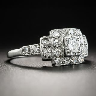 Art Deco Platinum Diamond Engagement Ring