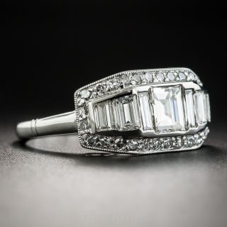 Art Deco Platinum Diamond Engagement Ring