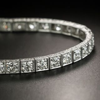 Art Deco 4.00 Carat Total Weight Diamond Line Bracelet - 2
