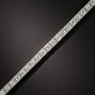 Art Deco Platinum Diamond Line Bracelet