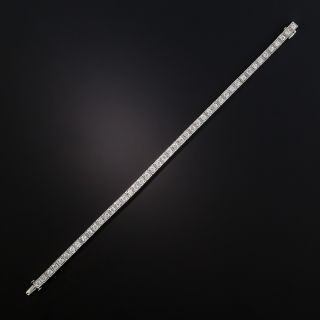 Art Deco Platinum Diamond Line Bracelet