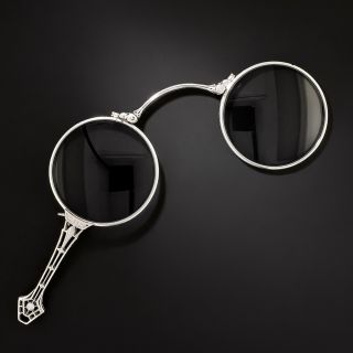 Art Deco Platinum Diamond Lorgnette - 2