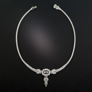 Art Deco Platinum Diamond Necklace