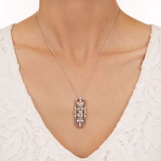 Art Deco Platinum Diamond Pendant