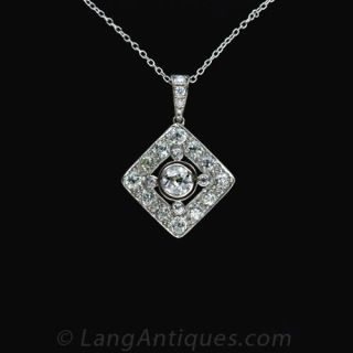 Art-Deco-Platinum-Diamond-Pendant-Main-View