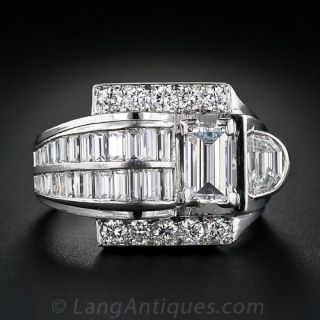 Art Deco Platinum Diamond Ring