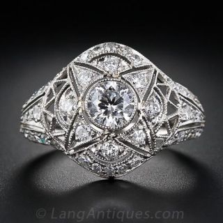 Art Deco Platinum Diamond Ring