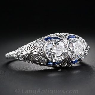 Art Deco Platinum Diamond Ring