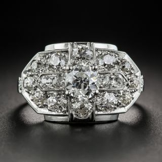 Art Deco Platinum Diamond Ring - 2
