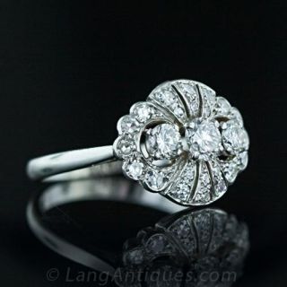 Art Deco Platinum Diamond Ring