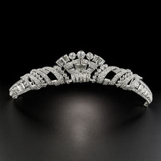 Art Deco Platinum Diamond Tiara