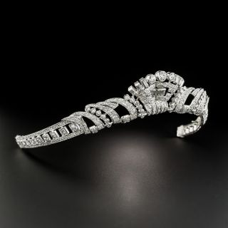 Art Deco Platinum Diamond Tiara - 5
