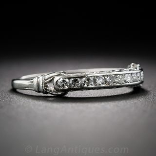 Art Deco Platinum Diamond Wedding Band