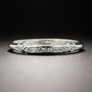 Art Deco Platinum Diamond Wedding Band