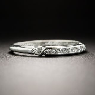 Art Deco Platinum Diamond Wedding Band