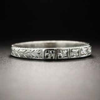 Art Deco Platinum Diamond Wedding Band