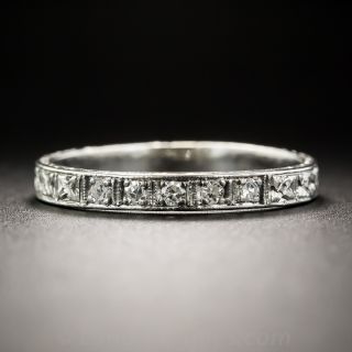 Art Deco Platinum Diamond Wedding Band