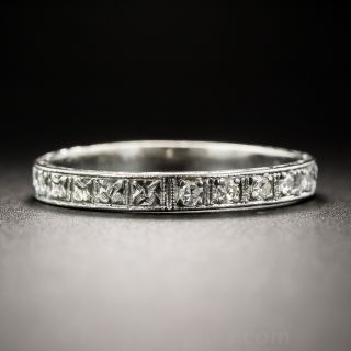 Art Deco Platinum Diamond Wedding Band