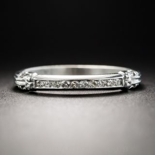 Art Deco Platinum Diamond Wedding Band