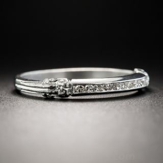 Art Deco Platinum Diamond Wedding Band
