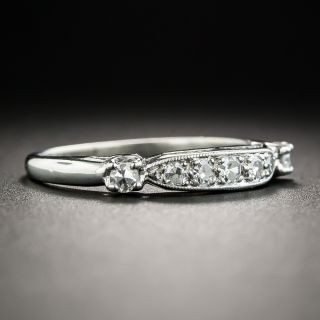 Art Deco Platinum Diamond Wedding Band