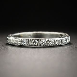 Art Deco Platinum Diamond Wedding Band