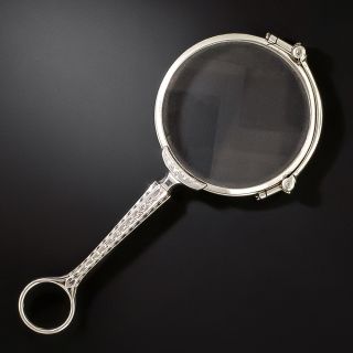 Art Deco Platinum Folding Lorgnette