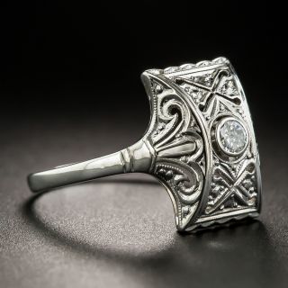 Art Deco Platinum Solitaire Diamond Ring
