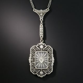 Art Deco Quartz Crystal Necklace