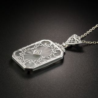 Art Deco Quartz Crystal Necklace