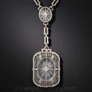 Art Deco Quartz Crystal Necklace