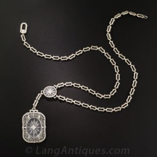 Art Deco Quartz Crystal Necklace
