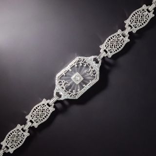 Art Deco Rock Crystal and Diamond Bracelet - 2