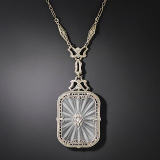  Rock Crystal and Diamond Necklace - 2
