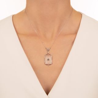 Art Deco Rock Crystal Pendant