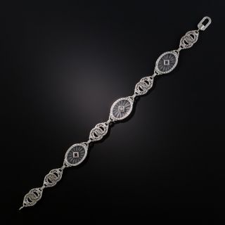 Art Deco Rock Crystal Quartz Bracelet