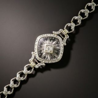 Art Deco Rock Quartz Crystal Bracelet - 2