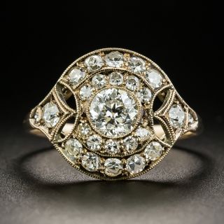 Art Deco Rosy-Yellow Gold .55 Carat Diamond Engagement Ring - 2