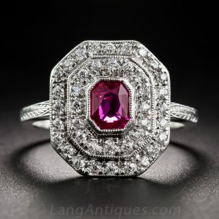 Art Deco Ruby and Diamond Ring