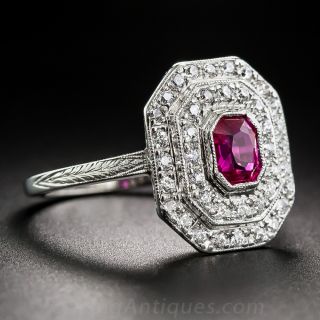 Art Deco Ruby and Diamond Ring