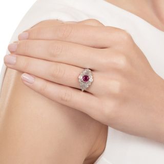 Art Deco Ruby and Diamond Ring