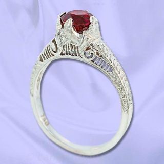 Art Deco Ruby Engagement Ring